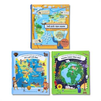 Bộ sách Atlas lật mở tương tác cho trẻ em (3 cuốn)