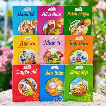 Bộ sách Em lớn lên cùng ca dao, tục ngữ, thành ngữ (9 Cuốn)