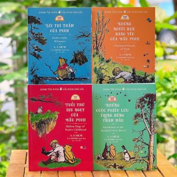 🚚 Freeship - 🚚 Freeship - Bộ Sách Gấu Pooh Xinh Xắn - Song Ngữ Việt-Anh (4 Cuốn)