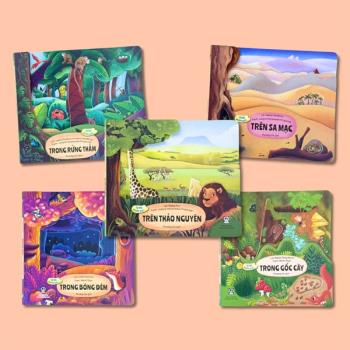 Combo 5 Cuốn Tò Mò Muốn Biết: Trong Rừng Thẳm + Trên Sa Mạc + Trên thảo Nguyên + Trong Bóng Đêm + Trong Gốc Cây