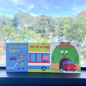 Combo Ehon Thế Giới Các Loại Xe: Chú Lính Cứu Hỏa Salsa + Bác Lái Xe Buýt Voi + Xe Gì Thế Nhỉ