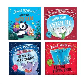 Combo Picture Book: Hà mã lên mặt trăng, Gấu trúc mứt cam, Cậu voi phiền phức, Nhóc gấu thích hù - David Walliams (Nhã Nam)