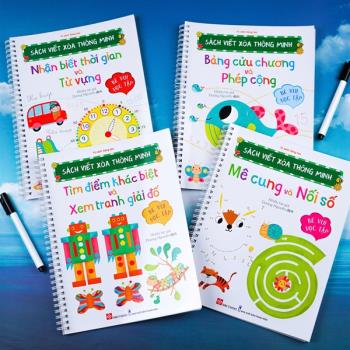 Combo Sách Viết Xóa Thông Minh (4 cuốn - tặng kèm bút dạ - Đinh Tỵ)