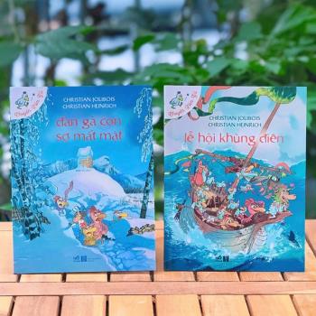 [Hàng đặt trước] Combo 2 cuốn Chuyện xóm gà: Đàn gà con sợ mất mật + Lễ hội khùng điên